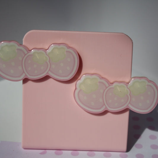 strawberry dream - Acrylic Hair Clip Set