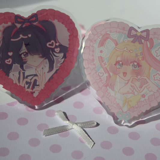 KAngel and Ame-Chan , NSO Needy Streamer Overload - BIG Acrylic Pin