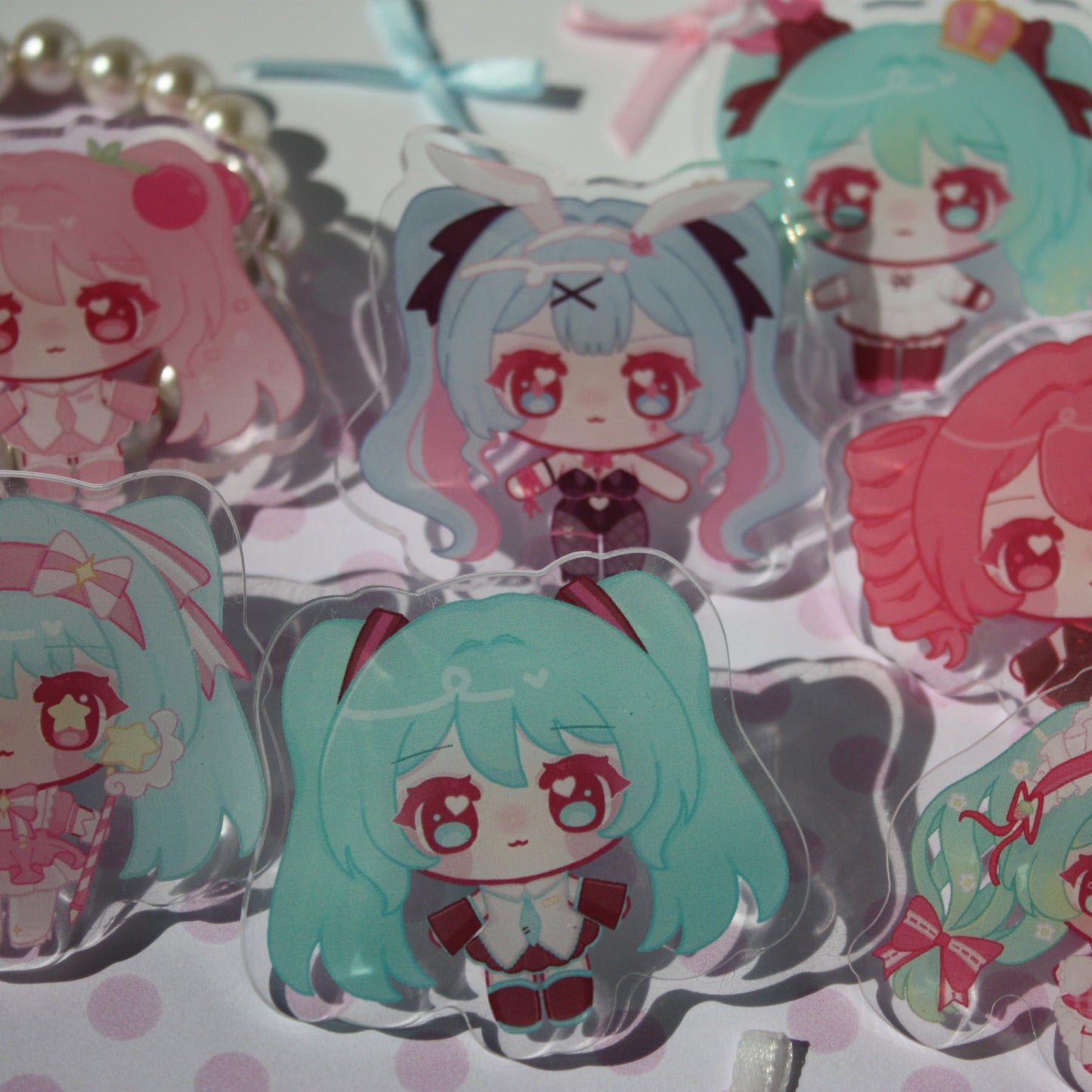 Hatsune Miku and Teto , Vocaloid / UTAUloid - Acrylic Pins
