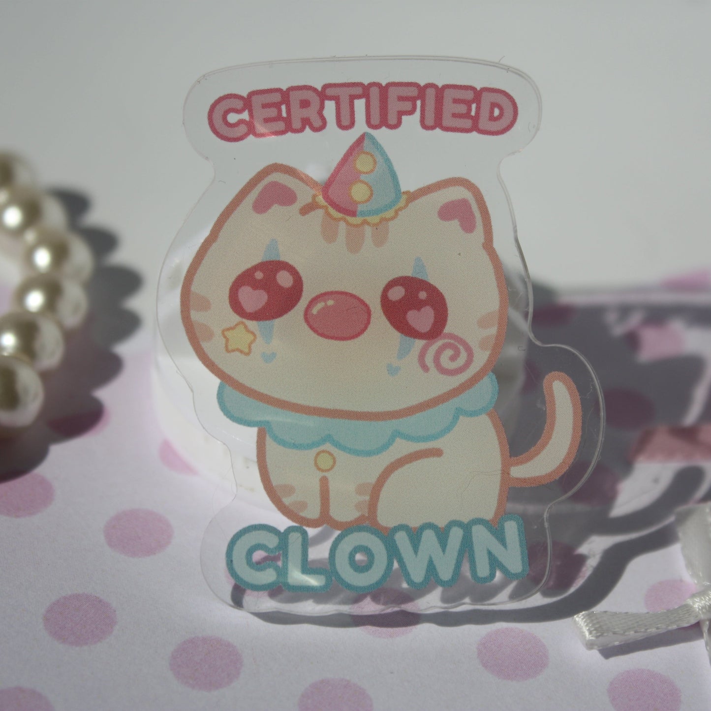 silly cats , kawaii - Acrylic Pins