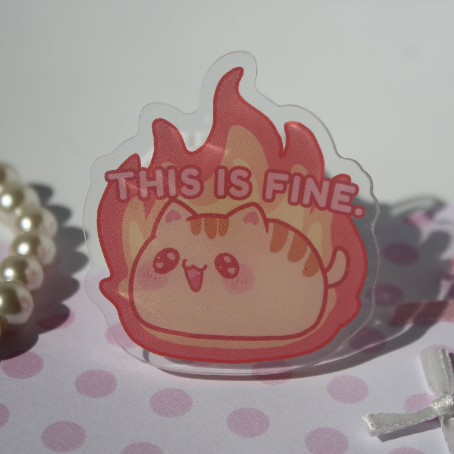 silly cats , kawaii - Acrylic Pins