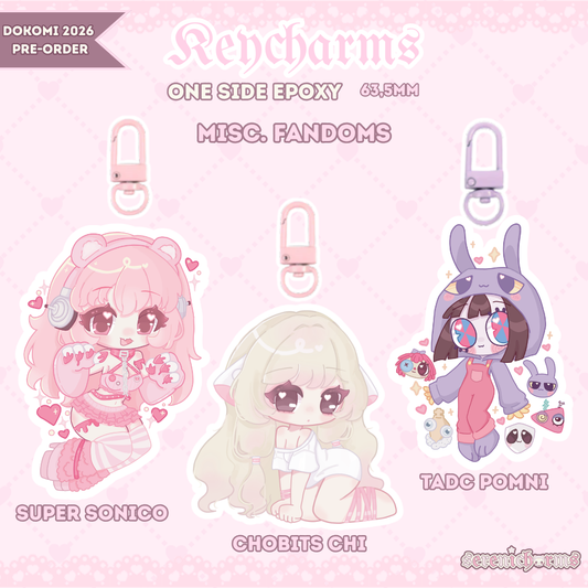 Keycharms, misc Fandoms - Dokomi 2026 Pre-Order