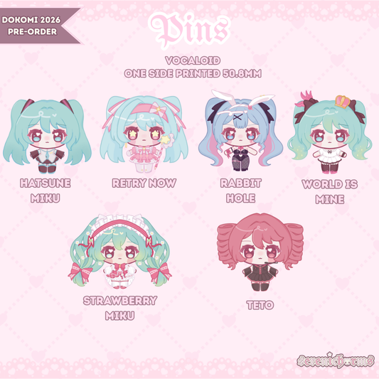Acrylic Pin, Vocaloid  - Dokomi 2026 Pre-Order