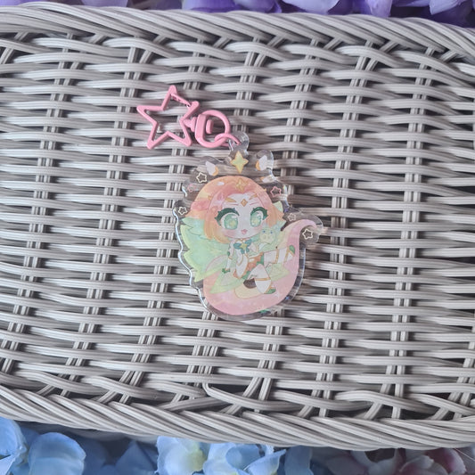Star Guardian Neeko - Acrylic Glitter Epoxy Keycharm  , League of Legends
