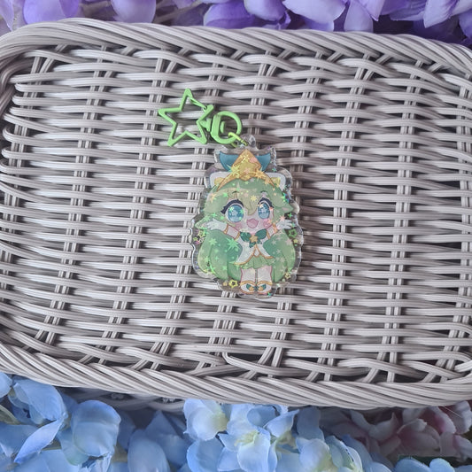 Star Guardian Lulu - Acrylic Glitter Epoxy Keycharm , League of Legends