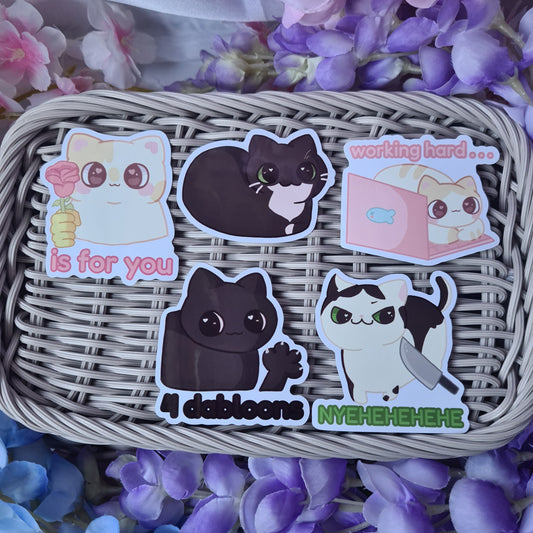 Meme Cat Stickers V2 - Vinyl Stickers