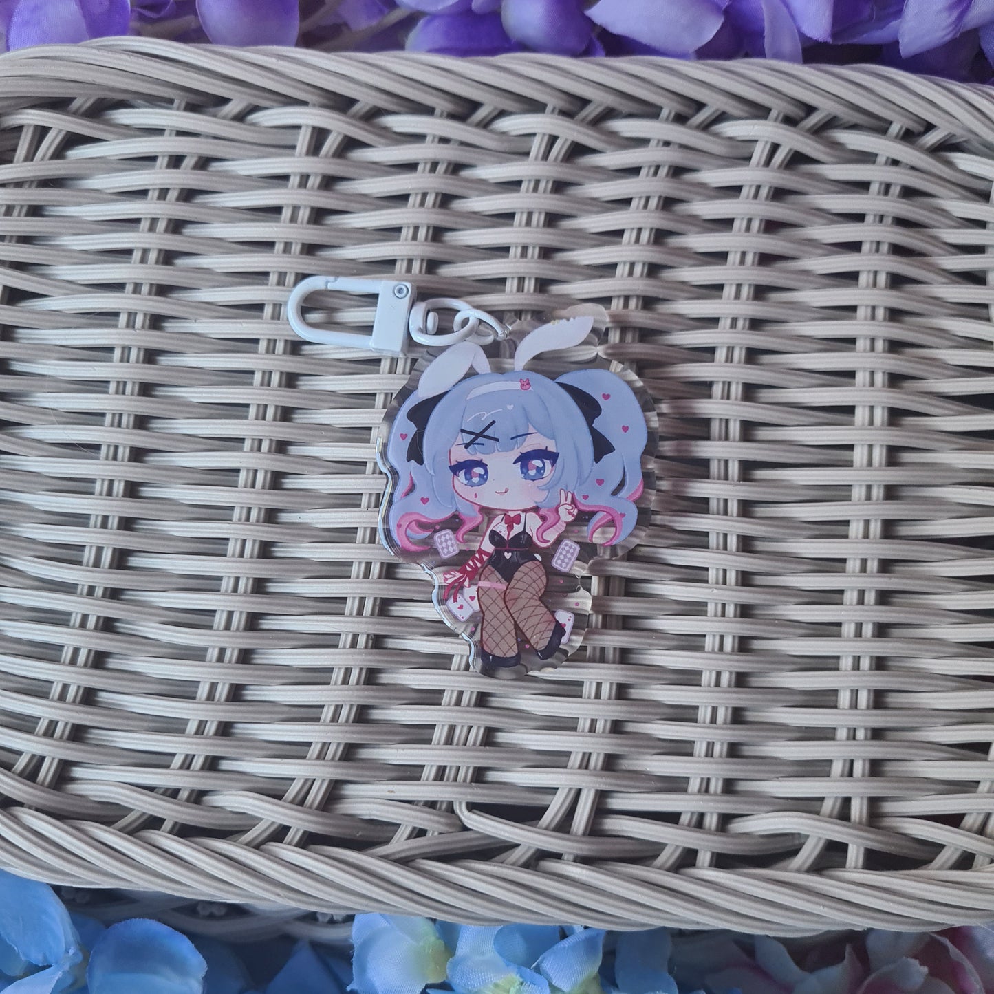 Rabbit Hole Hatsune Miku Bunny Vocaloid - Acrylic Epoxy Keycharm