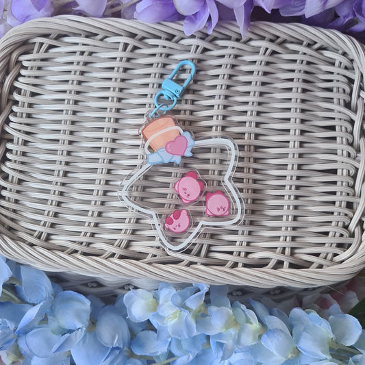 Kirby Shaker Charm - Acrylic Keycharm