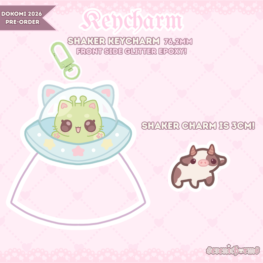 Shaker Keycharm, Silly Alien Cat - Dokomi 2026 Pre-Order