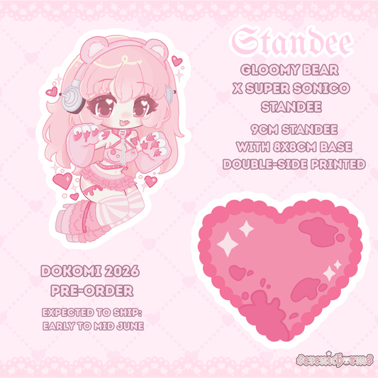 Standees, Super Sonico x Gloomybear - Dokomi 2026 Pre-Order